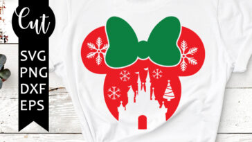 christmas minnie svg free