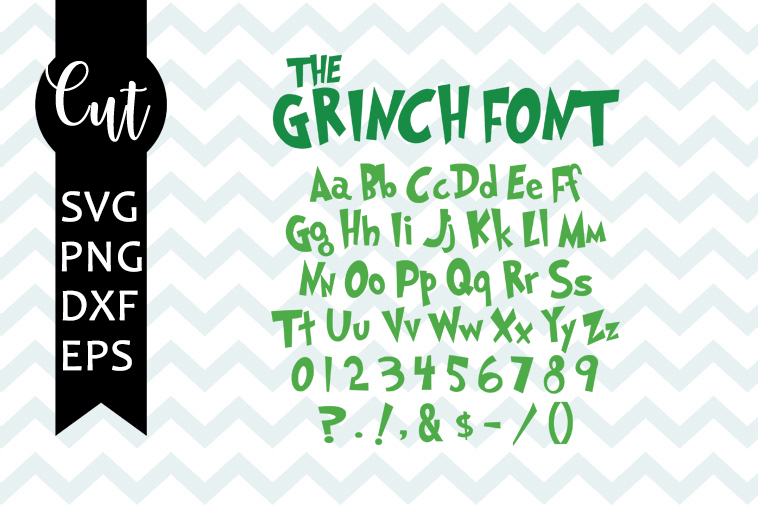 grinch font svg free