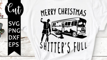 merry christmas shitters full svg free