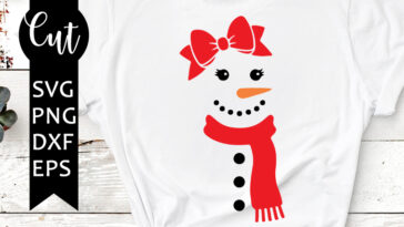 snowman face girl svg free