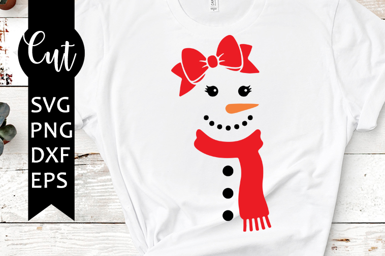 snowman face girl svg free