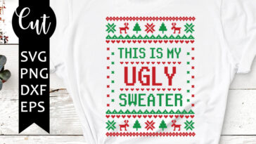 ugly christmas sweater svg free