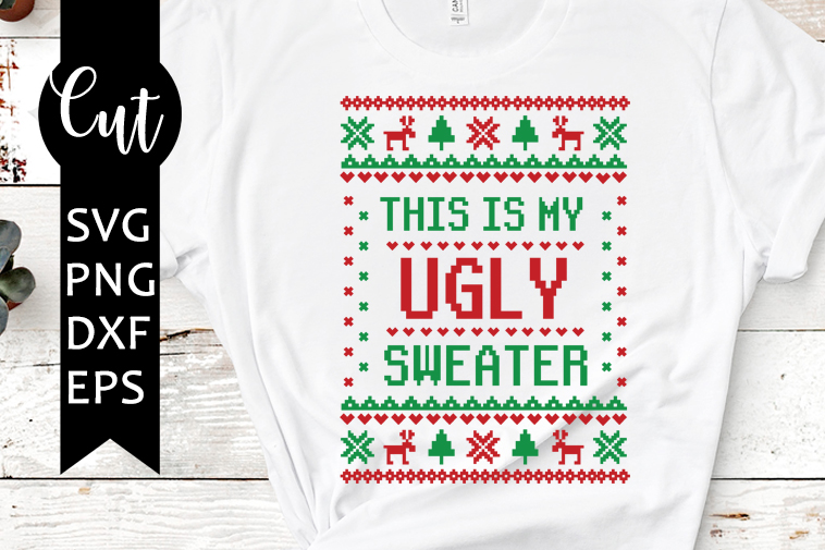 ugly christmas sweater svg free