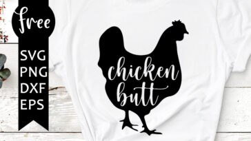 chicken butt svg free