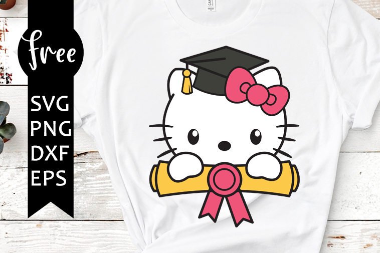 hello kitty graduation svg free