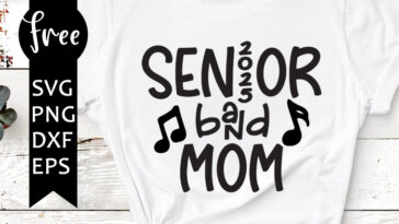 senior band mom 2025 svg free